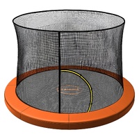 Kahuna 8ft Trampoline Pad and Net - Orange