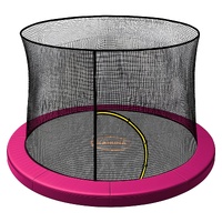 Kahuna 12ft Trampoline Pad and Net - Pink