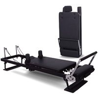 Powertrain Aria Steel Foldable Pilates Board Reformer Multifunctional Core Exercise Set Ab Trainer With Platform Extender Sitting Box Jumpboard And Fo