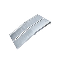 Kartrite 4ft Aluminium Foldable Wheelchair Ramp Non-Slip R02 Silver