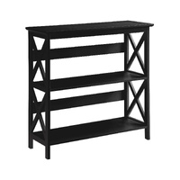 Sarantino Lucas 3-Tier Bookshelf Display Rack in Black