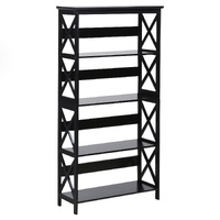 Sarantino Daphne 5-tier Cross Panel Bookshelf