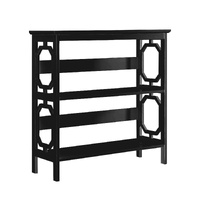 Sarantino Laurel 3-Tier Bookshelf Display Rack in Black