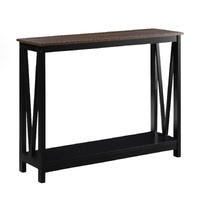 Sarantino Cielo 2-Tier Console Table Dark Walnut