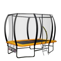 Kahuna 6 ft x 9 ft Rectangular Outdoor Trampoline - Orange