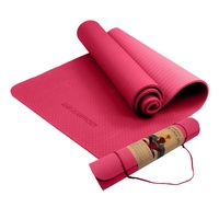 Powertrain Dual Layer 6mm Yoga Mat | Pink | Non-slip Surface And Carry Strap For Ultimate Comfort And Portability