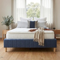 Metal Bed Frame Mattress Foundation Blue – Single