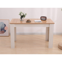 Dining Table Rectangular Wooden 120M-Wood&amp;White