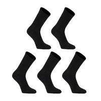 5X Rexy 3D Seamless Crew Socks Medium Slim Breathable BLACK