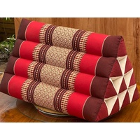 Mothers day gift Thai Triangle Pillow Backrest Cushion Kapok Filled_Light RED ONLY