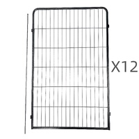 YES4PETS 12 Panel 120 cm Heavy Duty Pet Dog Cat Rabbit Exercise Extension Playpen Puppy Rabbit Fence