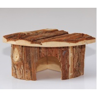 YES4PETS Natural Wooden Hamster Mouse Gerbil Playground Rats Pets Toys Play Small Birds House Garden Decor