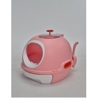 YES4PETS Cat Toilet Litter Box Tray House W Sky window Drawer Photocatalyst Purifier Pink