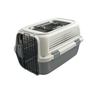 YES4PETS Medium Dog Cat Rabbit Crate Pet Kitten Carrier Parrot Cage Grey