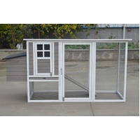 YES4PETS Large Chicken Coop Rabbit Hutch Cat Ferret Cage Hen Chook House Grey