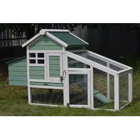 YES4PETS Green Small Chicken coop with nesting box for 2 Chickens / Rabbit Hutch