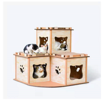 YES4PETS Cat Cardboard House Tower Condo Scratcher Pet Post Pad Mat Furniture