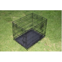 YES4PETS 24' Collapsible Metal Dog Puppy Crate Puppy Cage Cat Rabbit Carrier
