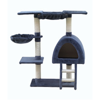 YES4PETS 100 cm Grey Kitten Cat Scratching Post Tree Scratcher House