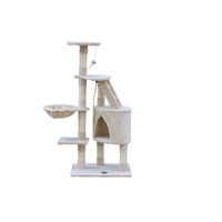 YES4PETS 120 cm Multi level Cat Kitten Scratching Post Tree-Beige