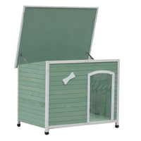 YES4PETS Medium Timber Pet Dog Kennel House Puppy Wooden Timber Cabin With Stripe