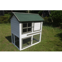 YES4PETS XL Double Storey Rabbit Hutch  Guinea Pig Ferret Cage 102x65x98cm
