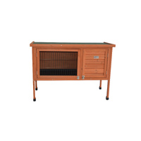 YES4PETS Large Single Wooden Pet Rabbit Hutch Guinea Pig Ferret Cage