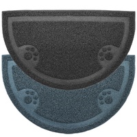YES4PETS 2 x Pet Food Bowl Placemat Waterproof Leakproof Rubber Feeder Mat Non Slip Floor