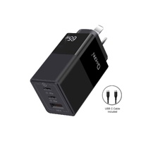 OXHORN NB-PD65CCAB PD GaN Charger 65W 3 Ports Black