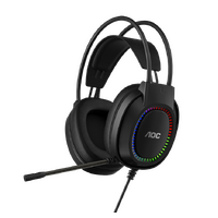 AOC ACG2500BK Wired RGB USB Gaming Stereo Headset 2M Cable Black