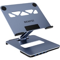 BENFEI 380GY Laptop Stand with USB C 6 in1 4K@60Hz HDMI, 4 x USB3.0, 100W PD Docking Station