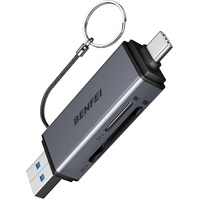 BENFEI SD Card Reader, USB C to SD Micro SD Card Memory Card  Adapter