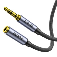BENFEI 421GY 2M 3.5mm Male to Female AUX Extension Cable, TRRS 4-Pole Stereo Audio Jack Cord for Headphones, Microphone, Smartphones, PC, Laptop, Spea