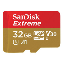 SANDISK SDSQXAF-032G-GN6MN 32GB MICRO SDHC EXTREME A1 V30, UHS-I/ U3, 100MB/s ,NO  SD ADAPTER