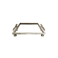 Eliza Mirror Tray with Handles - Square - Silver