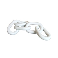 Wooden Chain Link Décor - White