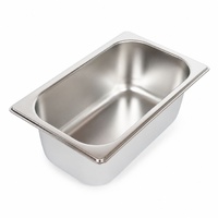 Commercial Stainless Steel GN 1/4 100mm Deep Gastronorm Bain Marie Buffet Steam Table Food Pan