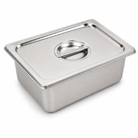 Commercial Stainless Steel GN 2/3 100mm Deep Gastronorm Bain Marie Buffet Steam Table Food Pan with Lid