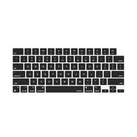 Keyboard Cover Skin For MacBook Air Pro 13 13.6 14 15.3 16 A2442 A2779 A2485 A2780 A2681 A2941 M1 M2 2021 to 2023 Black