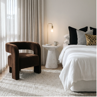 Interior Ave - Portia Velvet Arm Chair - Espresso