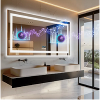 Interior Ave - 80 x 160cm Rectangle Frameless LED Bathroom Mirror – Bluetooth