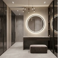 Interior Ave - 80cm Round Frameless LED Bathroom Mirror – Bluetooth