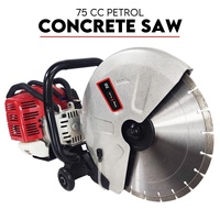 Petrol Demolition Saw 75CC Concrete Cut Off Wet Demo Road Cutter Brick 350MM