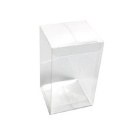 100 Pack of 8x8x10cm Clear PVC Plastic Folding Packaging Small rectangle/square Boxes for Wedding Jewelry Gift Party Favor Model Candy Chocolate Soap 