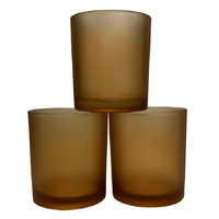 20 Pack Brown Frosted Glass Votive Tealight Candle Holders House Party Centerpiece Xmas Wedding Decor Glass Candlestick Party Decorations Bridal Valen