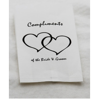 100 Pack Wedding Cake Bags Greaseproof Wax Paper Slice Take Home Favour Heart n Message