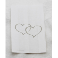 150 Pack Wedding Cake Bags Greaseproof Wax Paper Slice Take Home Favour Large Silver Heart