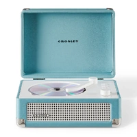 Crosley Cruiser Portable Retro CD Player with Stereo Bluetooth Speakers, FM Radio - Turqouise