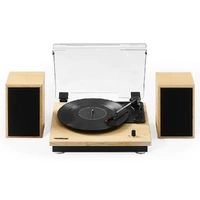 Crosley Brio Record Player Shelf System With Speakers - Natural