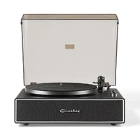 Crosley Stave 2-Speed Bluetooth Record Player Turntable with Built-in Speakers, Black